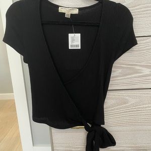 Black Wrap Top